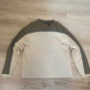 ✨Sale✨ Vintage 90’s Faded Glory Men's Olive and Cream Sweater